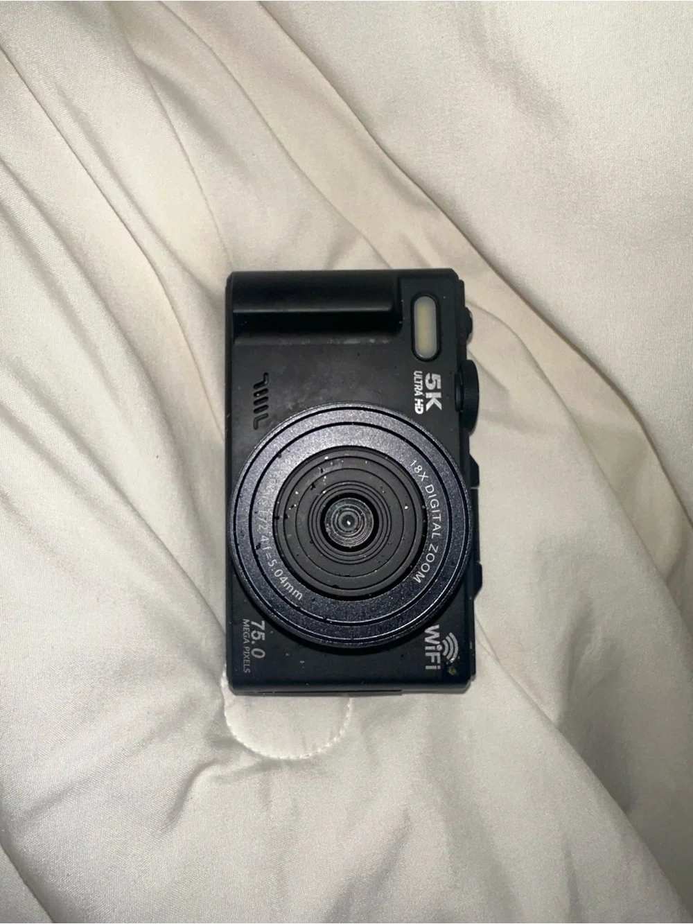 5K Ultra HD Black Digital Camera with WiFi